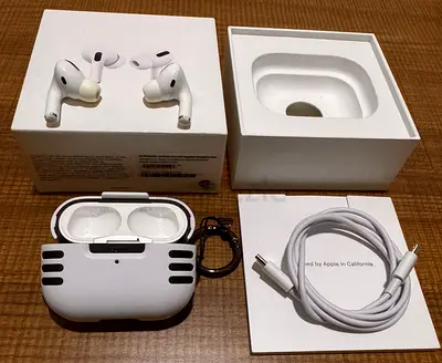 Apple AirPods Pro-1 with Elegant Case,Charging Cable  box