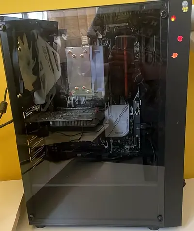 Pc monitor and gaming keyboard and mouse