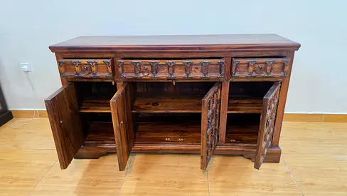 Marina Home Solid Wood Antique Sideboard Title