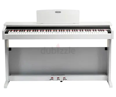 White Digital Piano with Stand and Pedals - 88 Keys