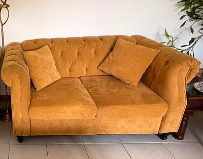 Fabric two seater sofa