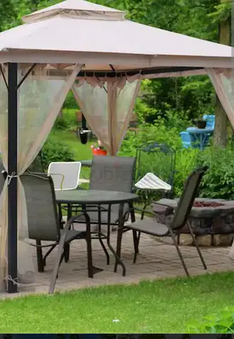 Outdoor beautiful Gazebo with grass