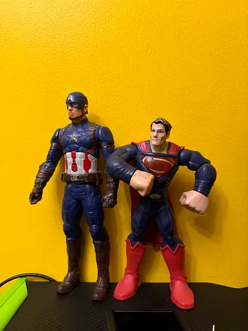 Superman and Captain America Action Figures - Used Set
