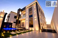 Luxury villa for rent in Al Bahia area with a swimming pool and in an excellent location
