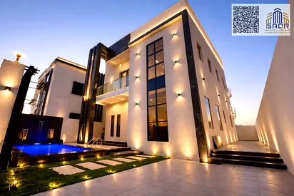 Luxury villa for rent in Al Bahia area with a swimming pool and in an excellent location