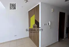 Ajman One Tower studio apartments around 600–750 sqft with open kitchens