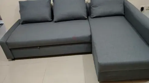 Ikea Gray Sofabed L_Shape With Big Storage For Sell New Condition