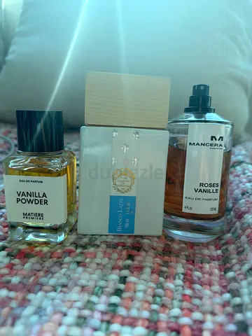 Three designer fragrances - Vanille Powder, Roses Vanille and BIANCO LATTE (mixed lot)