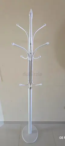 White Free-standing Coat Rack / Hat Stand - Good Condition, Damac Hills 2
