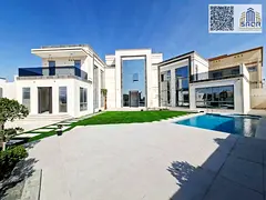 Luxury villa in Ajman, Al Yasmin area. Includes water, electricity, and central air conditioning. Fr