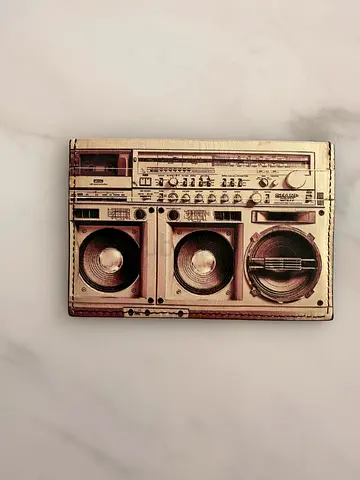 Paul Smith Boombox Print Leather Card Holder