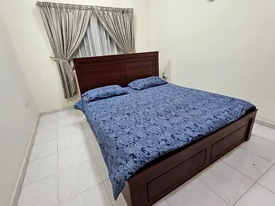 Make to order Wood King Bed Frame with Headboard - Dark Brown