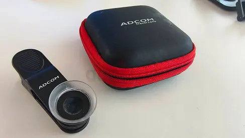 Adcom Clip-On Mobile Camera Lens with Carry Case - Wide/Macro Attachment