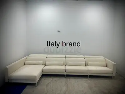 Like new condition Italy made lshape sofa