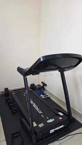 Used FitForce Treadmill with Small Dumbbells — Good Condition