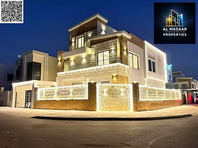 A unique opportunity at an attractive price and with no annual fees: Own a villa for sale in Ajman, first occupancy, freehold, super deluxe finishing,