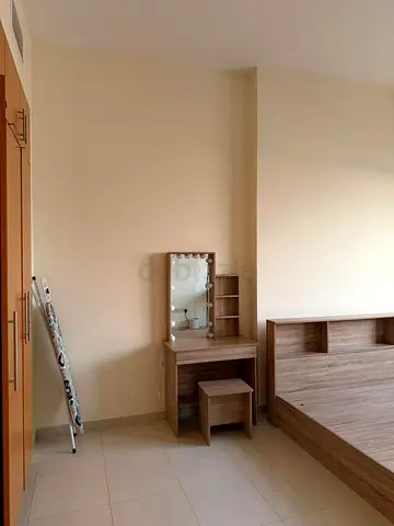 Wooden bedroom set: bed frame with headboard and matching dressing table,comptr table,FREE MATTRESS