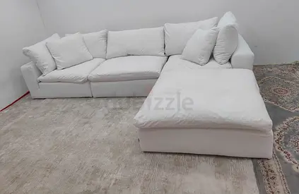 Marina Homes luscious cloud feather 🪶 filled modular sofa with ottoman