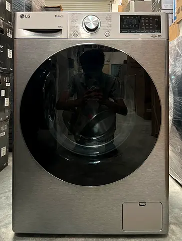 New LG Washing Machine 10-Kg Front-Load Washer F4V5RYP2T without Box