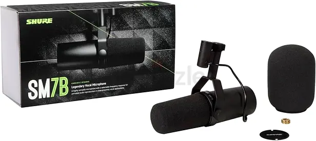 Shure SM7B, Cardioid Studio Microphone, Professional Vocal Recordings