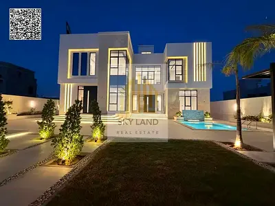 With only a 20% down payment | Own a luxury villa in Al Yasmin, Ajman | 6 master bedrooms (G+2) | With a swimming pool and 8500 sq ft green garden