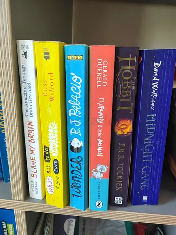Collection of pre-owned fiction  children’s books (The Hobbit, Wonder, Midnight Gang, etc.)