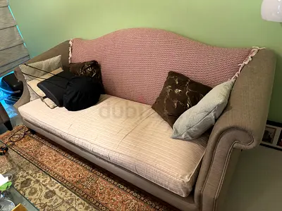 Three-seater vintage-style sofa with 3 armchairs