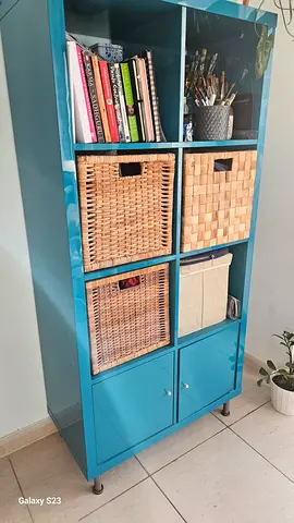 Tall 10-Cube Storage Shelf / Bookcase - Teal