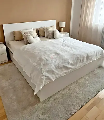 IKEA White MALM King Storage Bed with IKEA Mattress 180 x 200 cm