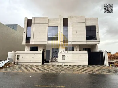 Luxury villa for sale in Al Yasmin, Ajman | Ground floor + First floor + Roof | Central air conditi