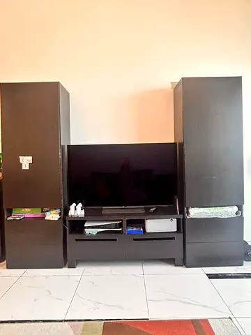 IKEA TV unit with cabinets