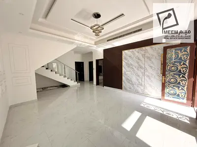 For rent: A luxurious villa in Ajman with excellent finishing, located directly behind Al Hamidiya Park. The villa consists of a ground floor, first