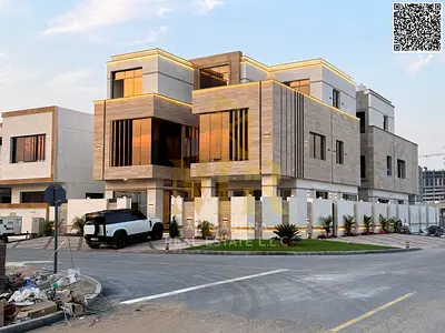 Luxury villa for sale in Al Yasmin | Land area 3800 sq ft | Built-up area 6000 sq ft | Two floors +