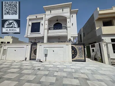 🏠فيلا للإيجار – الحليو 2 بعجمان  (أول ساكن | تصميم كلاسيك)  5 غرف ماستر ومجلس وصاله وغرفه خادمه _ تكيف مركزي
