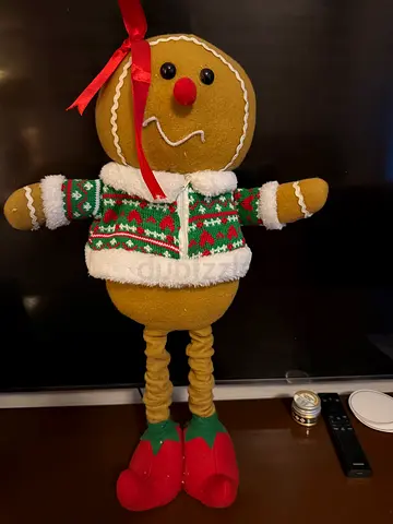 Gingerbread Man Plush Christmas Toy -  Holiday Decoration