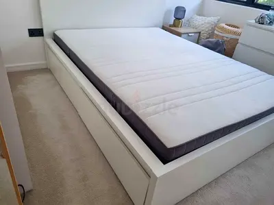 Ikea malm queen bed with storage like new