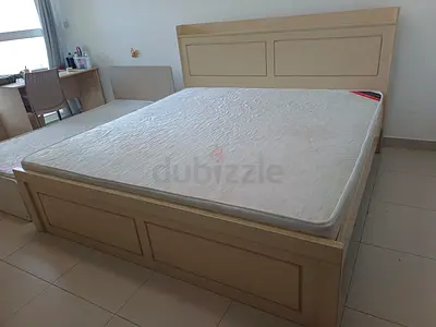 Super King Wooden Cot MDF and Mattress