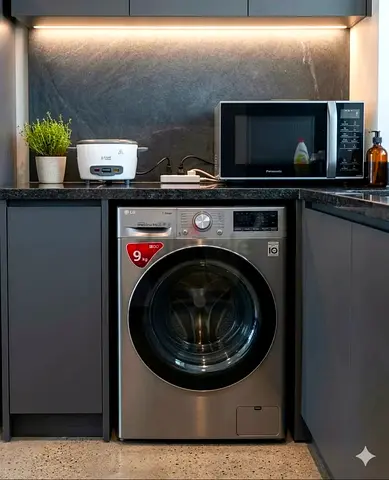 Free delivery LG Front-load 9 kg washing machine (stainless) in excellent condition