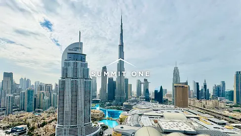 إطلالة على برج خليفة ونافورة دبي | طابق مرتفع | شامل الفواتير