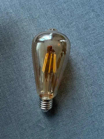 6 x Vintage-style filament LED bulb (E27) - decorative teardrop - NO OFFERS