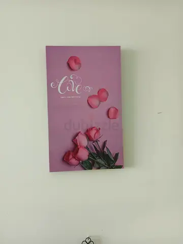 Pink Rose Wall Canvas Art - 1 Panel