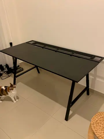 Ikea Black Metal Study/Computer Gaming Table - New Condition