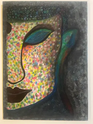 Abstract Colorful  Painting on Canvas