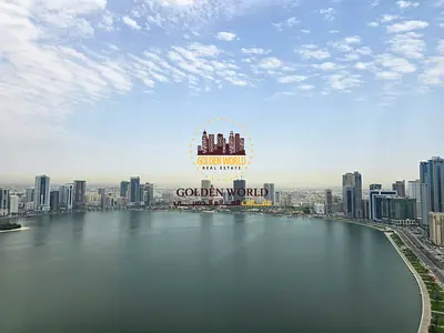 2 Bedroom Apartment for Rent in Al Majaz 3 Sharjah Full Sea View Free AC 3 Balconies Spacious Layou