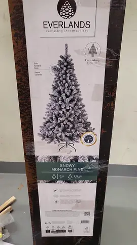 Everlands Snowy Monarch Pine Artificial Christmas Tree - 7ft (boxed)_  Abu Dhabi _ Yas Water Edge