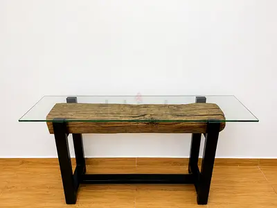 Marina Home Railway Wood Console Table