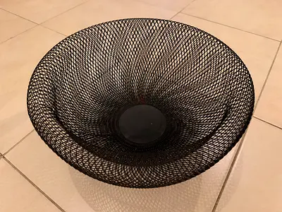 Black Decorative Mesh Fruit Bowl / Centerpiece