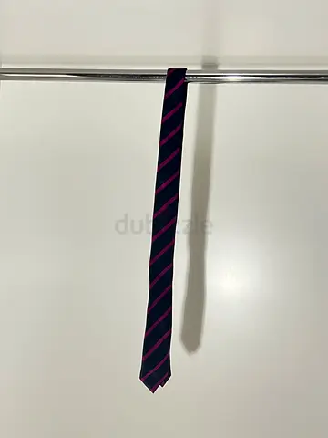 Black and Purple Tie . Long length .
