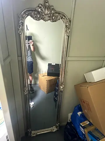 Luxury metallic  Baroque Full-Length Mirror – Excellent Condition