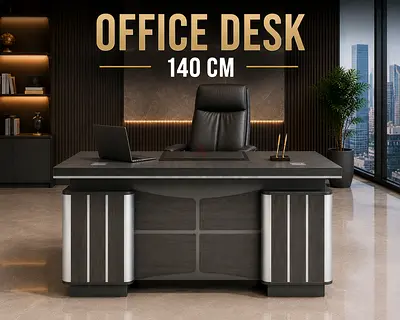 Heavy Duty Office Desk 140 CM – Modern Executive Office Table UAE